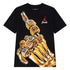 T-Shirt Jordan 23K MJ Skeleton Rings Kids nera 95G204-023 – vista frontale grafica anelli