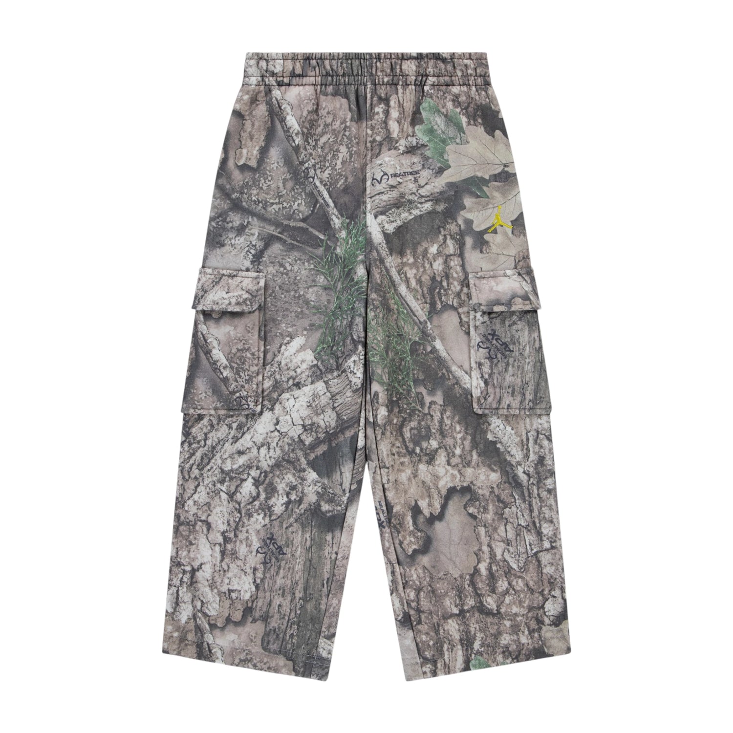 Pantalone Jordan Kids JDB MJ Real Tree AOP bianco crema 95G271 – vista frontale stampa camouflage