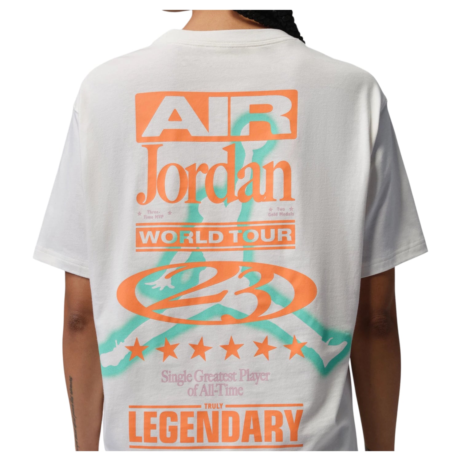 T-Shirt Jordan Flight da donna Biana con stampa sul retro. Jordan women