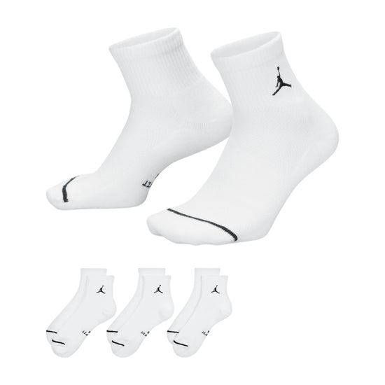 Calzini Jordan Everyday Elevated – Ankle Socks 3 Paia Bianco/Nero