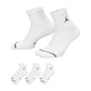 Calzini Jordan Everyday Elevated – Ankle Socks 3 Paia Bianco/Nero