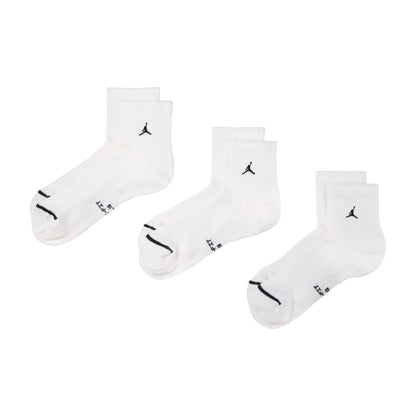 Calzini Jordan Everyday Elevated – Ankle Socks 3 Paia Bianco/Nero