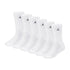 Calze da basket Jordan Essential 6 pack per bambini, calze sportive con logo Jordan, colore bianco e nero, visibili in primo piano.