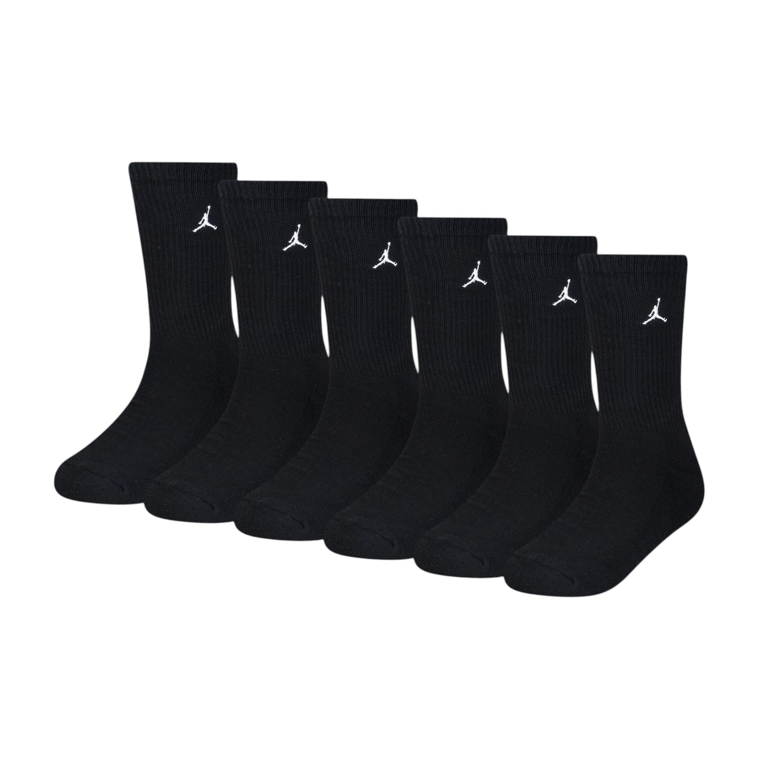 Calze da basket Jordan Essential 6-pack per bambini, morbide e confortevoli, con logo Jordan visibile sulle calze.