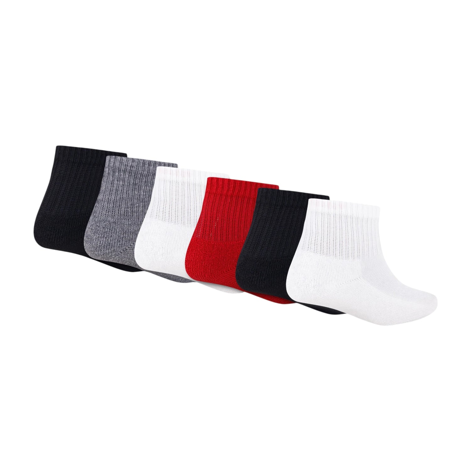 Calze da basket Jordan ankle, set da 6 paia per bambini, sock in cotone con logo Jordan, colore nero e bianco.