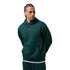 Felpa Jordan Brooklyn Uomo Midnight Spruce University Red IU0249-378 – vista frontale cappuccio tasca marsupio verde petrolio
