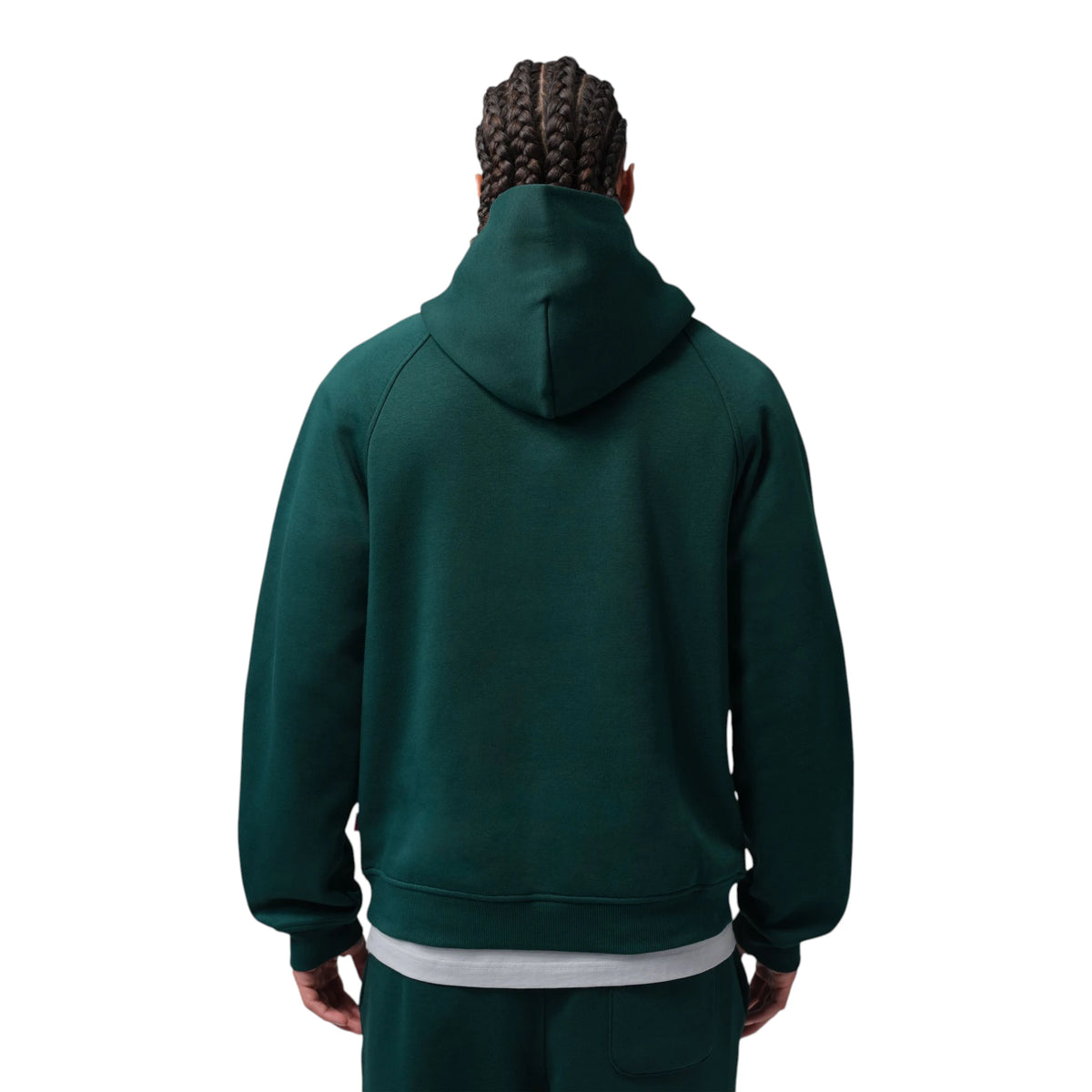 Jordan Brooklyn Pullover Hoodie Uomo verde – vista posteriore fleece 71% cotone