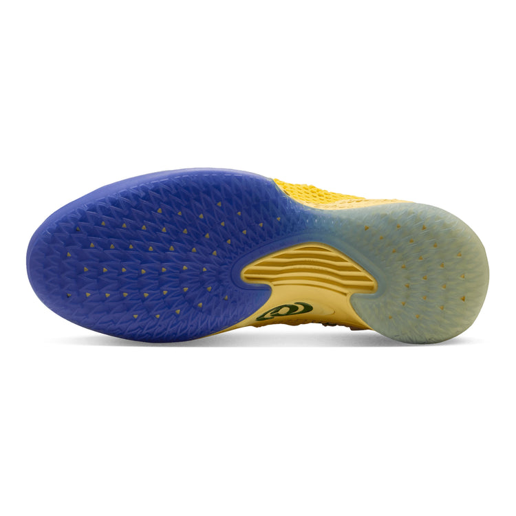 Caitlin 1 Warning Code – outsole blu sfuma clear rubber trazione parquet