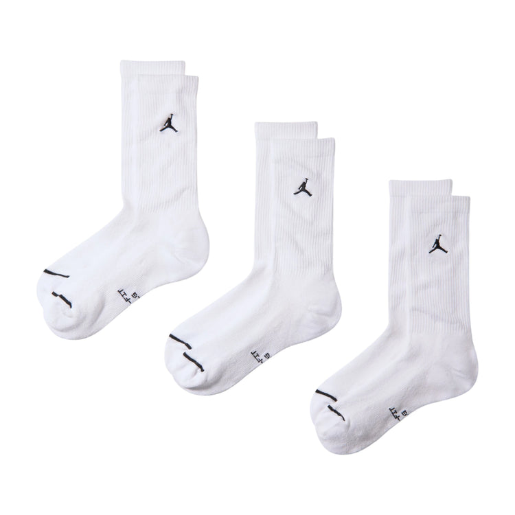 Calzini Jordan Everyday Crew 3 paia bianco nero IR6319-100 – confezione frontale logo Jordan