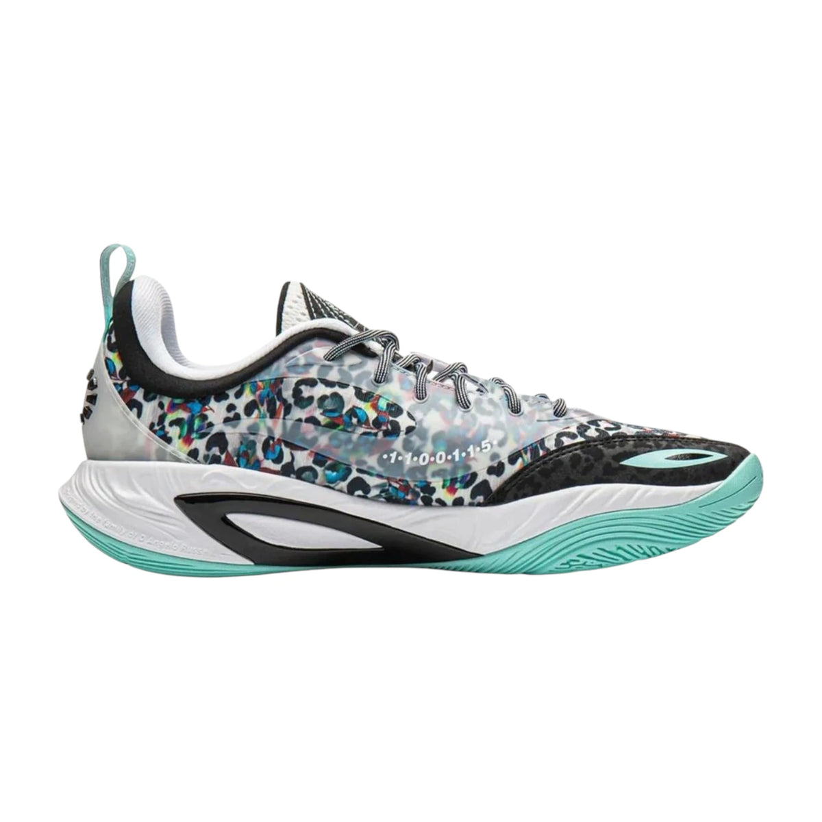 Li-Ning DLO 2 Butterfly Glow ABPW013-11 – vista laterale esterna multicolore TPU farfalla avampiede