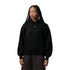 Jordan Brooklyn Donna Pullover Hoodie nera IM7285-010 – vista frontale logo Jumpman fleece midweight