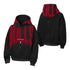 Felpa NBA Kids Chicago Bulls Nike Courtside NBTN BUL – vista frontale allover print bande rosse nero scritta BULLS 4 stelle bianche