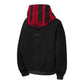 Nike NBA Courtside Kids Bulls – cappuccio interno rosso scritta BULLS retro pulito fleece