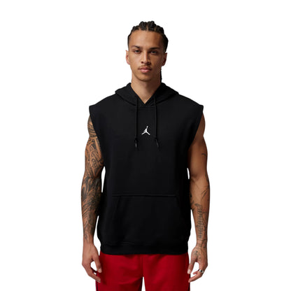 Felpa Jordan Sport Crossover senza maniche nera IM7762-010 – vista frontale cappuccio