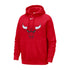 Felpa Nike NBA Chicago Bulls Club Hoodie rossa – vista frontale logo team