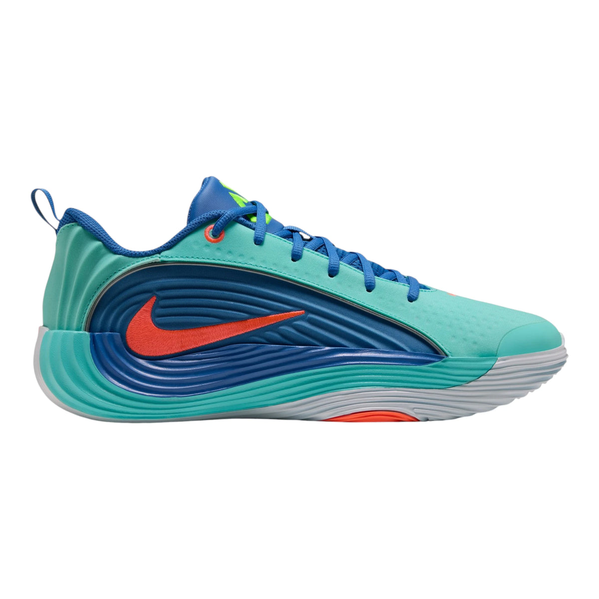 Scarpa da basket Nike Giannis Immortality 5 IM5130-301 – vista laterale interna colorway Hyper Turquoise Star Blue Hyper Orange