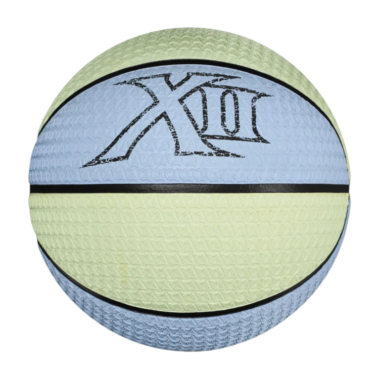 Nike Playground 8P Ja Morant verde volt blu – vista laterale 8 pannelli gomma