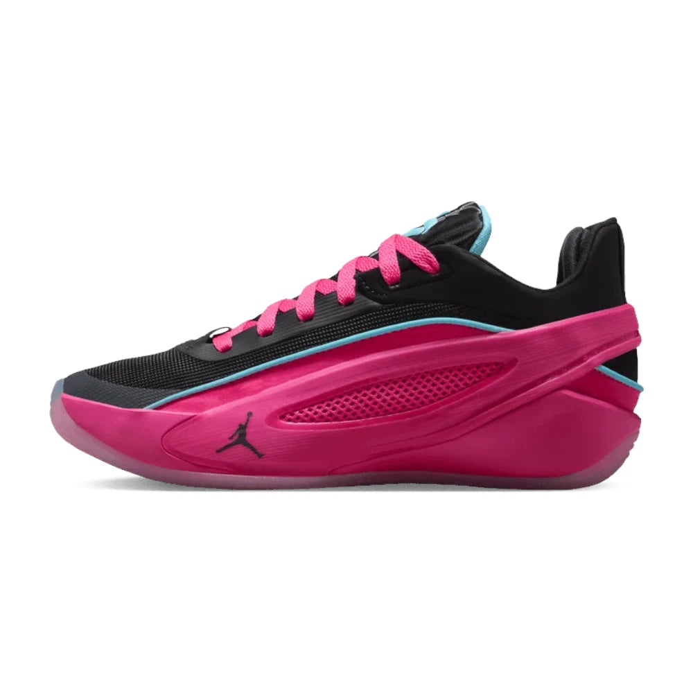 Jordan Luka 5 GS Venom IM5166-600 Laser Fuchsia Black Bleached Turquoise – vista laterale esterna ragazzi
