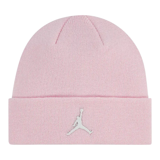 Cappello beanie Jordan bambina rosa 9A0063 – vista frontale logo Jumpman maglia elastica