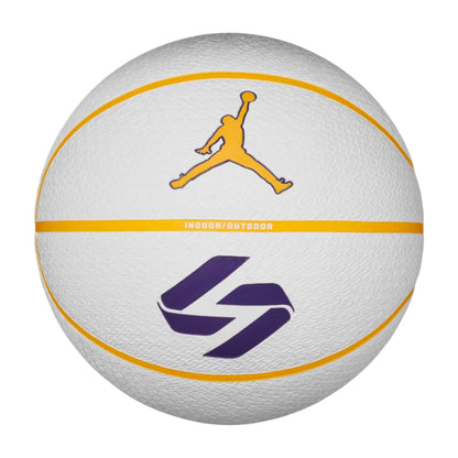 Pallone Jordan Playground 8P Luka Doncic bianco J101325217407 taglia 7 – vista frontale logo Jumpman