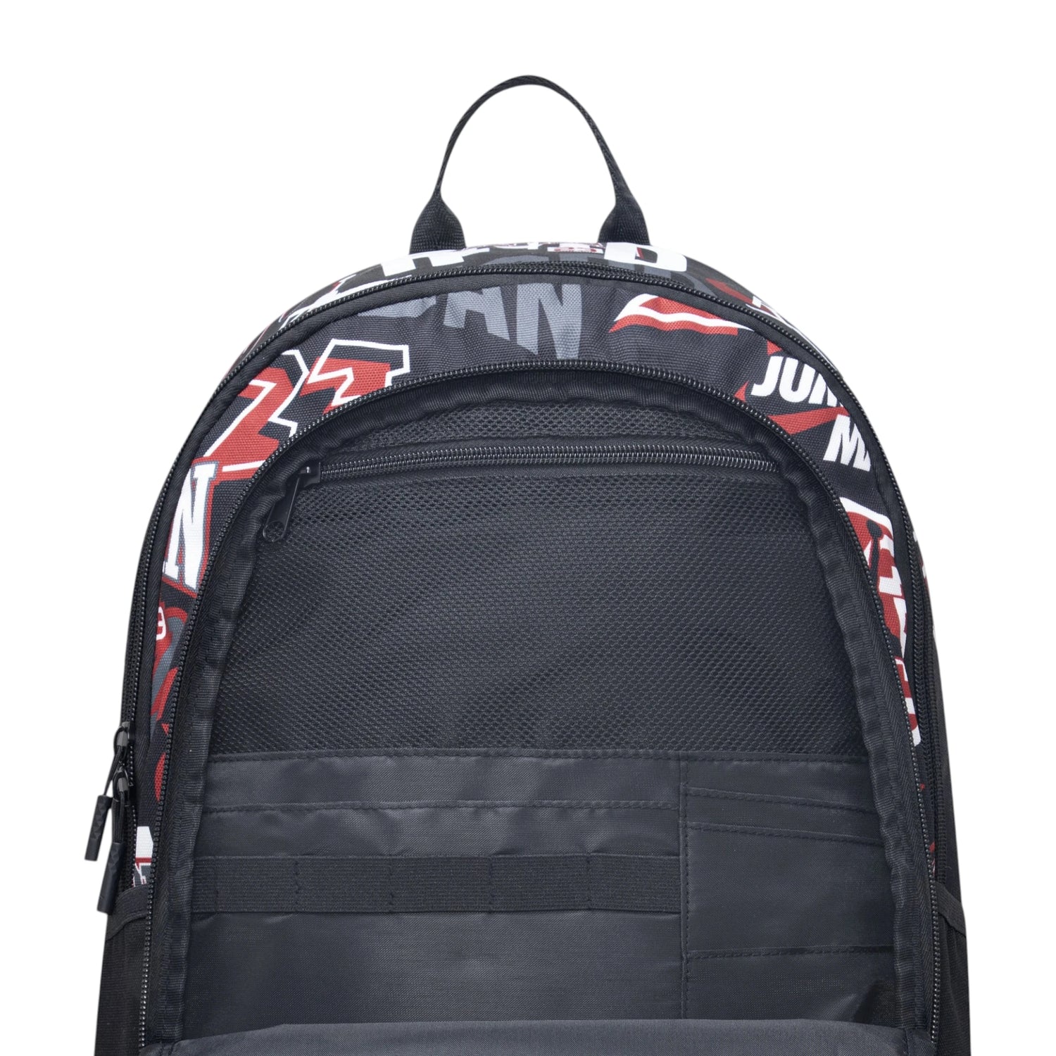 Zaino Jordan Air Patrol AOP nero multicolore con scomparti da 29L, ideale per sport e uso quotidiano