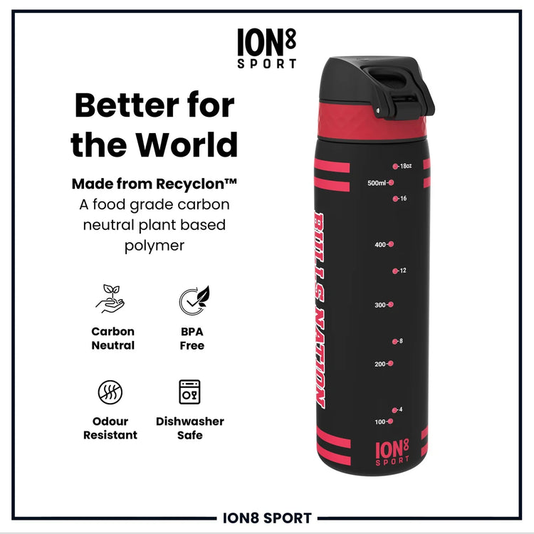 Borraccia NBA ION8 Bulls 500ml – Recyclon carbon neutral BPA free slim profile