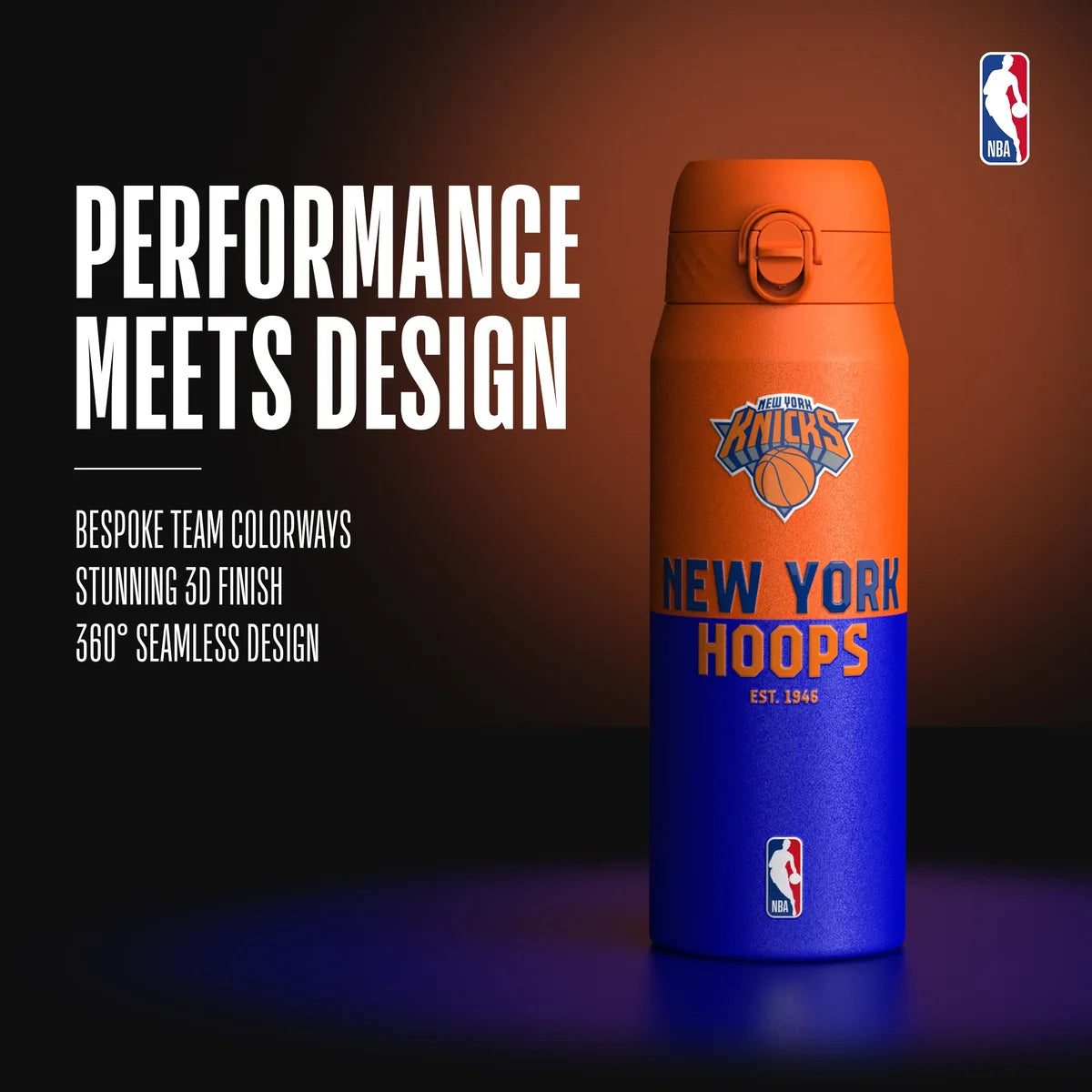 Borraccia ION8 New York Knicks 750ml – acciaio inox isolamento termico freddo caldo
