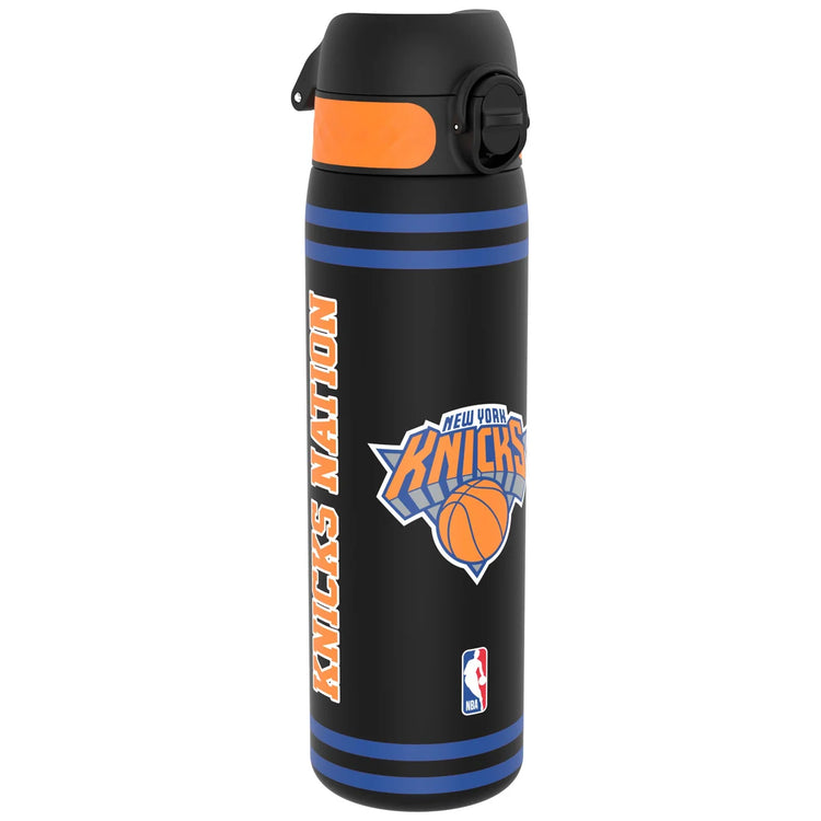 Borraccia NBA ION8 New York Knicks 500ml blu arancione – vista frontale logo Knicks leakproof