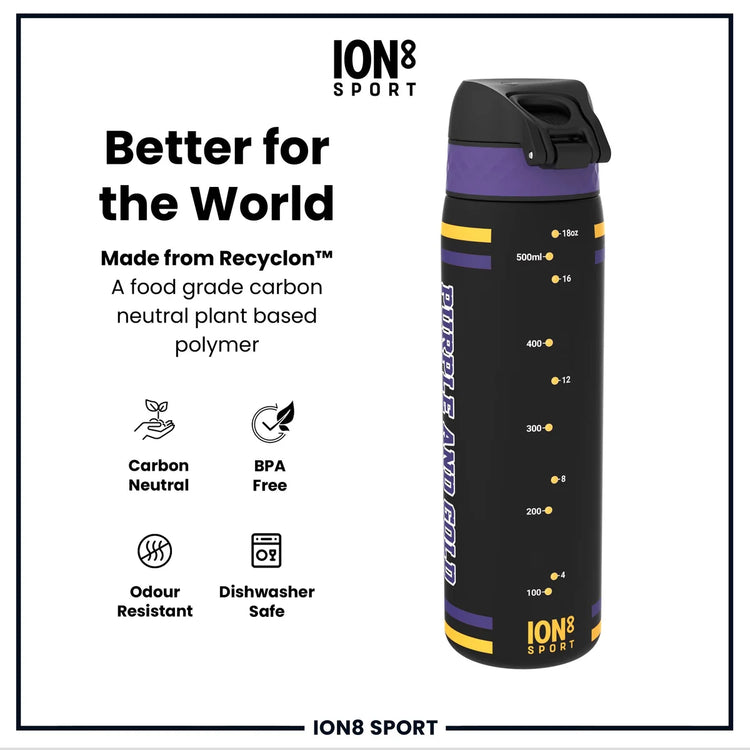 Borraccia NBA ION8 Lakers 500ml – Recyclon carbon neutral BPA free slim profile