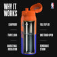 ION8 NBA Knicks borraccia termica – coperchio flip 240° smooth flow straw powder-coat blu arancione