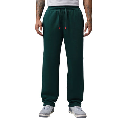 Pantaloni Jordan Brooklyn Fleece Statement IM9203-378 Midnight Spruce University Red – vista frontale orlo aperto
