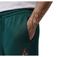 Jordan Brooklyn Fleece verde rosso – vista laterale fascia elastica vita tasche