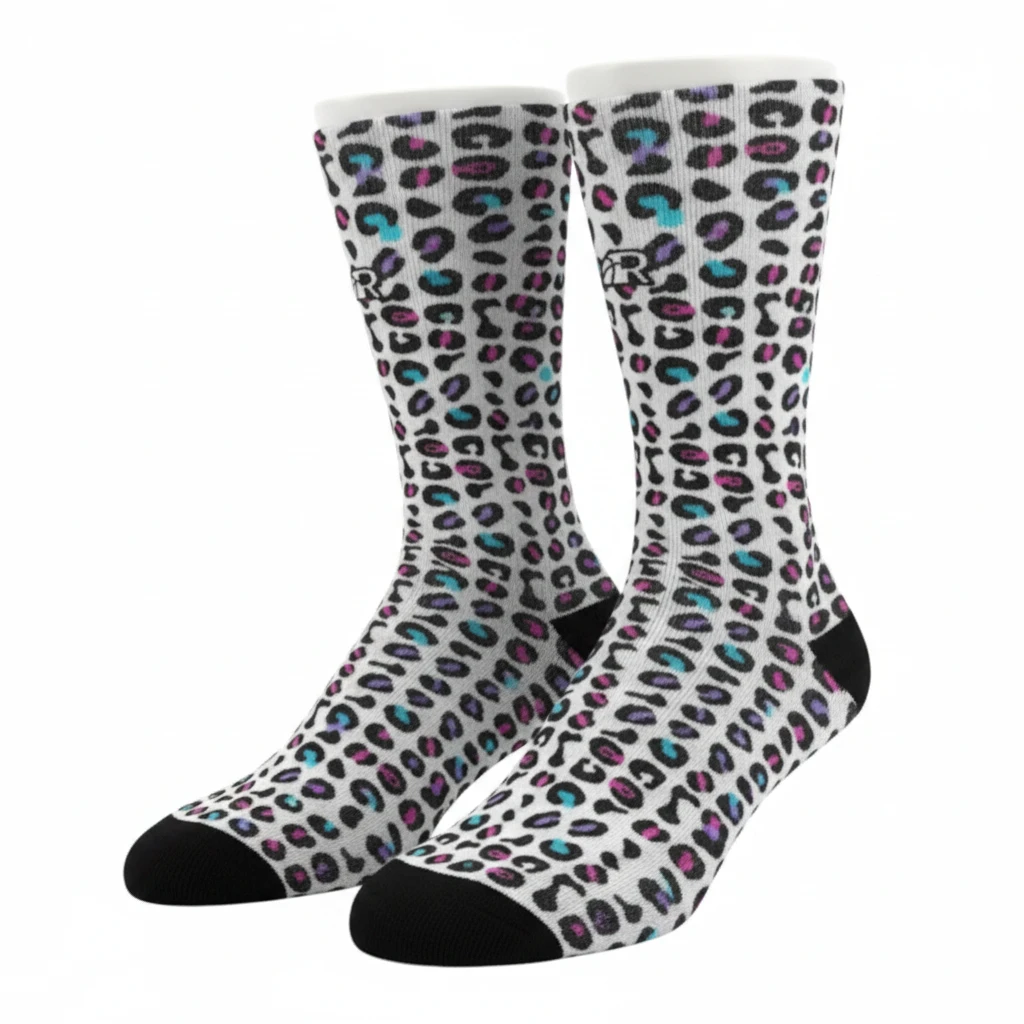 Calze da basket Rookie Basketball Crazy Socks visibili su manichino, dettagli colorati e design sportivo e originale