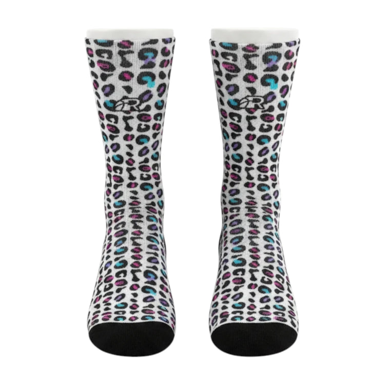 Calze da basket Rookie Basketball Crazy Socks su manichino, design colorato e sportivo, ideali per appassionati di pallacanestro.