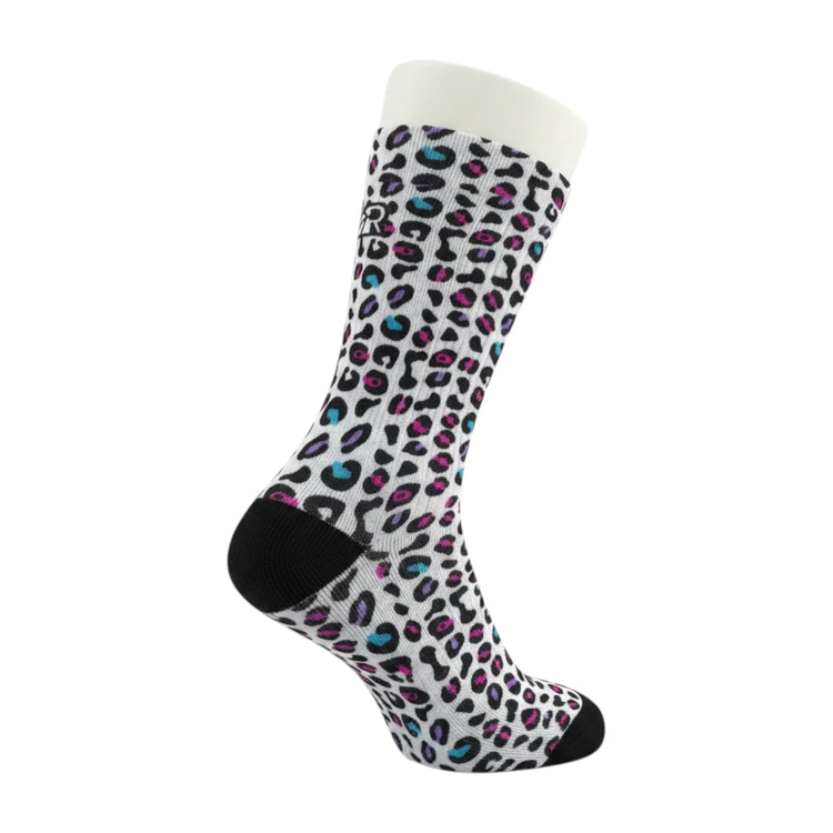 Calze da basket Rookie Basketball Crazy Socks su manichino, design colorato e sportivo, ideali per appassionati di pallacanestro.