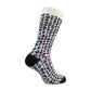 Calze da basket Rookie Basketball Crazy Socks su manichino, design colorato e sportivo, ideali per appassionati di pallacanestro.