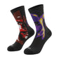 Calze da basket ROOKIE BASKETBALL THE GOAT SOCKS su manichino, dettagli in tessuto sportivo e design colorato.