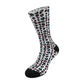 Calze da basket Rookie Basketball Crazy Socks, visibili su manichino, con design vivace e dettagli colorati.