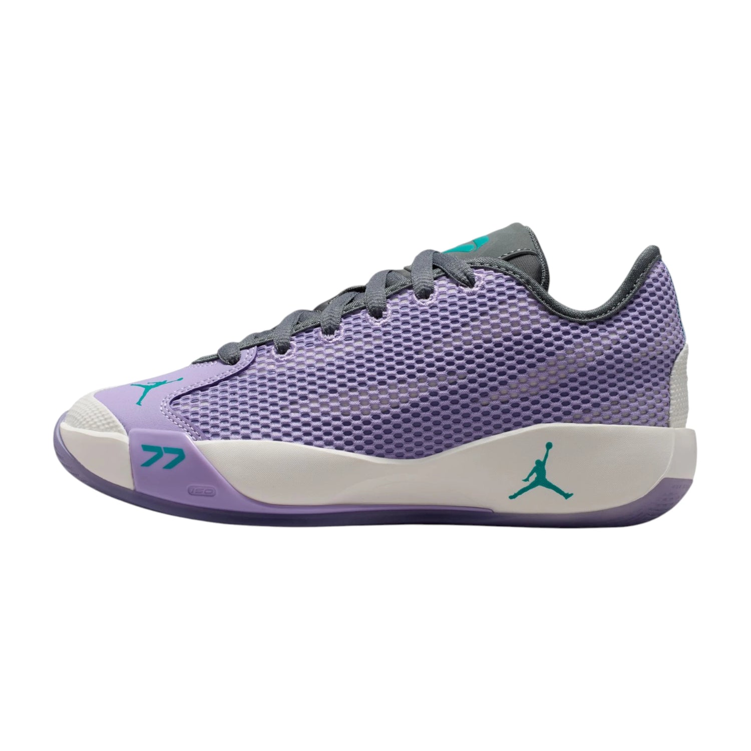 Jordan Luka 77 Urban Lilac IH0573-501 viola GS – vista laterale esterna mesh abrasion-resistant