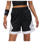 Shorts da donna Jordan Diamond Basket, pantaloncini sportivi neri con logo Jordan, adatti per basket e attività sportive.