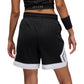 Shorts da donna Jordan Diamond Basket, pantaloncini neri sportivi con logo Jordan, ideali per basket e attività sportive.