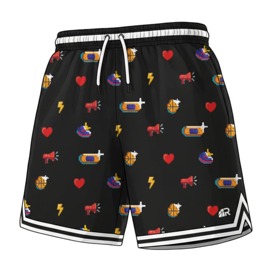 Shorts da basket Rookie Basketball, pantaloncini sportivi blu con dettagli bianchi, ideali per il gioco e l&