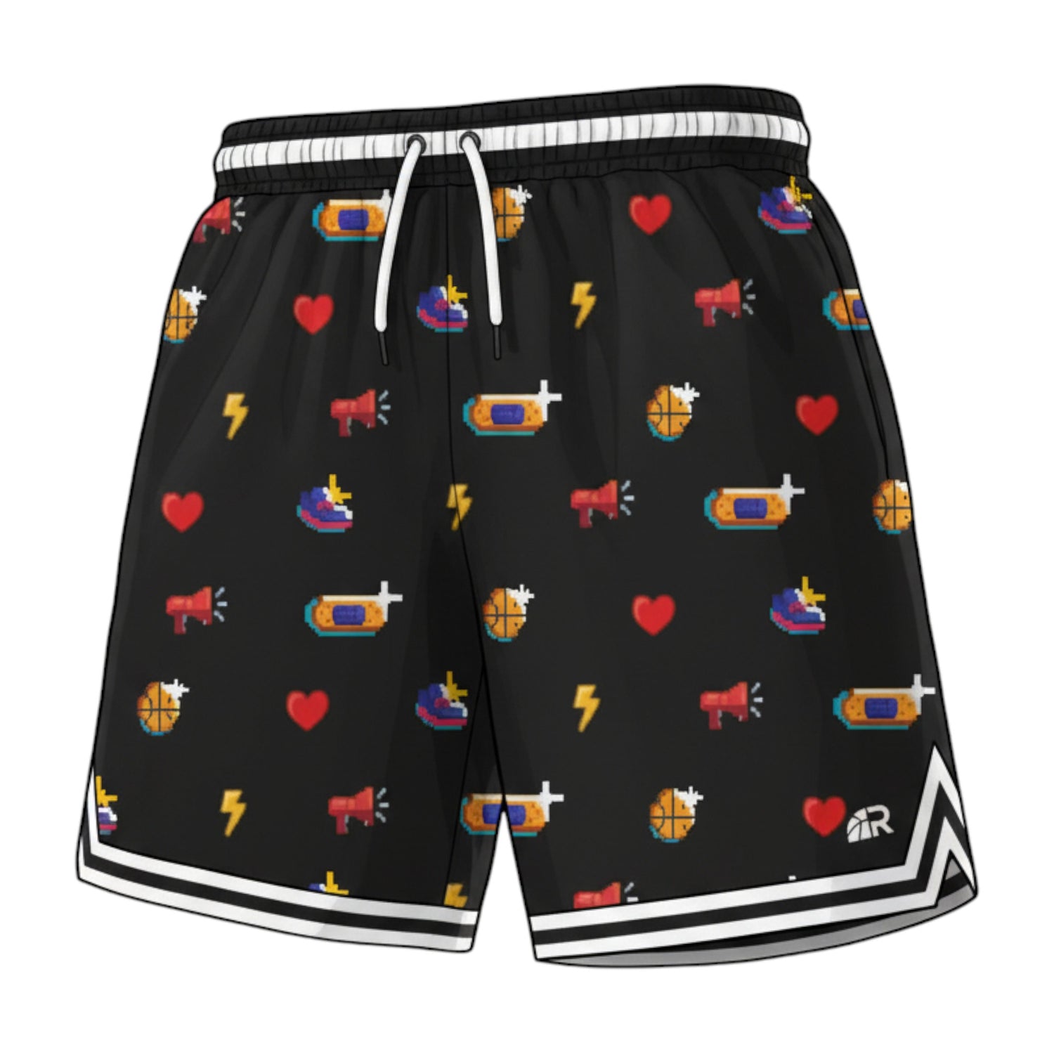 Pantaloncini da basket Rookie Basketball, shorts sportivi corti per pallacanestro, design in tessuto traspirante e comodo.