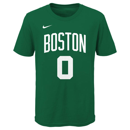 Maglietta T-shirt Celtics N&N Tatum per bambini di Outerstuff, con logo e design sportivo su tessuto morbido.