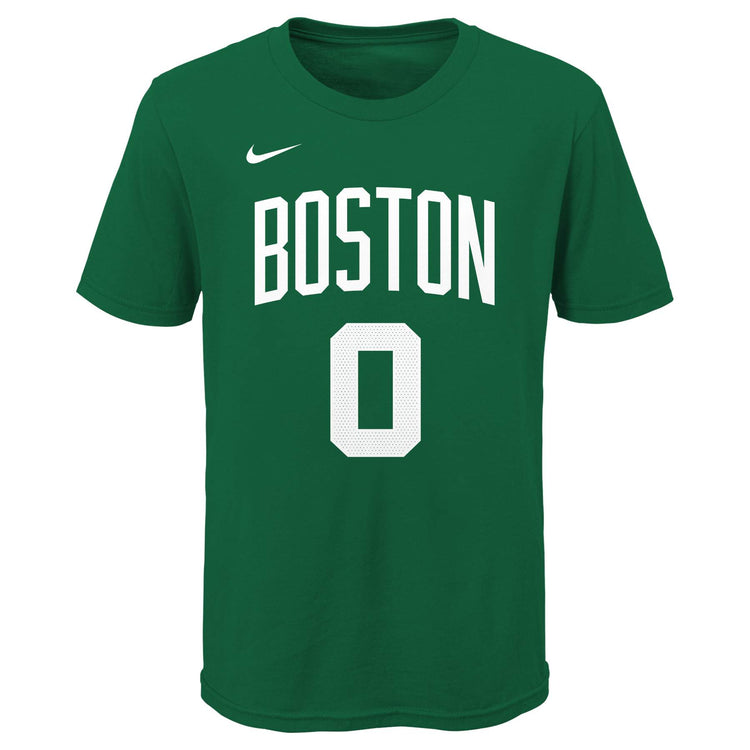 Maglietta T-shirt Celtics N&N Tatum per bambini di Outerstuff, con logo e design sportivo su tessuto morbido.