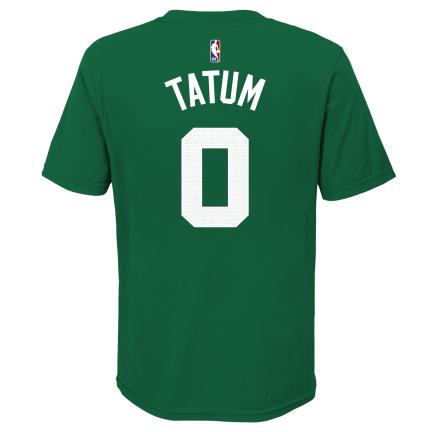 T-shirt bambino Celtics N&N Tatum di Outerstuff con logo e grafica sportiva, tessuto comodo e colore verde.