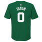 T-shirt bambino Celtics N&N Tatum di Outerstuff con logo e grafica sportiva, tessuto comodo e colore verde.