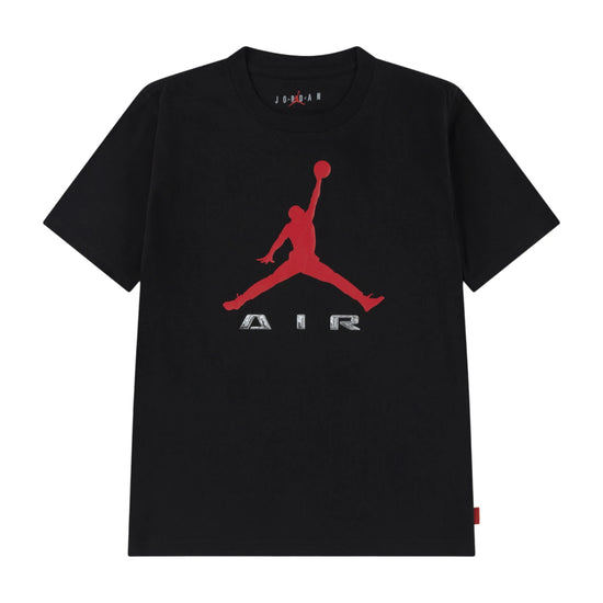 T-Shirt Jordan MJ Brooklyn GFX Kids nera 95G020-023 – vista frontale grafica MJ
