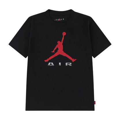 T-Shirt Jordan MJ Brooklyn GFX Kids nera 95G020-023 – vista frontale grafica MJ
