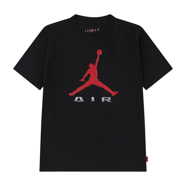 T-Shirt Jordan MJ Brooklyn GFX Kids nera 95G020-023 – vista frontale grafica MJ
